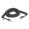 Delock - Netzwerkkabel - RJ-45 (M) zu RJ-45 (M) - 3 m - 5 mm - CAT 5e - geformt, ohne Haken, Spirale - Schwarz