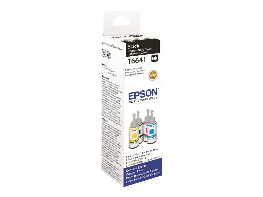 Epson T6641 - 70 ml - Schwarz - original - Nachfülltinte - für EcoTank ET-14000, ET-16500, ET-2500, ET-2550, ET-2600, ET-2650, ET-3600, ET-4500, ET-4550
