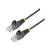 Cable - Black Slim CAT6 Patch Cord 0.5m