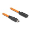 Delock - USB-Kabel - USB-C (M) zu USB-C (W) - 20 V - 5 A - 1 m - up to 5 Gbps data transfer rate - orange