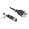 Delock - Netzwerkkabel - 8 pin M12-X (W) zu RJ-45 (W) schraubbar - 2 m - 6.8 mm - S / FTP - CAT 6a - geformt, verseilt - Schwarz