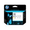 HP No72 Matte Black and Yellow Printhead