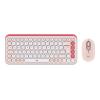 Logitech POP Icon Combo - Tastatur-und-Maus-Set - kabellos - Bluetooth LE - QWERTZ - Deutsch - Off-White, rosé