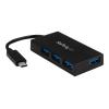 Startech 4 Port USB C Hub - USB Typ-C Hub mit 4x USB-A Ports (USB 3.0 / 3.1 Gen 1 SuperSpeed 5Gbit / s) - USB Busbetrieben oder Netzteilversorgung(inkl.) - Reise USB-C auf USB-A BC 1.2 Hub (HB30C4AFS) - Hub - 4 x SuperSpeed USB 3.0 - Desktop