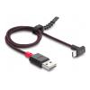 Delock Easy - USB-Kabel - USB (M) umkehrbar zu USB-C (M) auf- / abwärts geneigt - USB 2.0 - 50 cm - Schwarz
