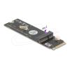 Delock - Schnittstellenadapter - M.2 Key M männlich zu M.2 Key E Steckplatz für USB- und PCIe-Module - M.2 2280 (M.2 2280) - M.2 Card - PCIe 4.0, USB 2.0
