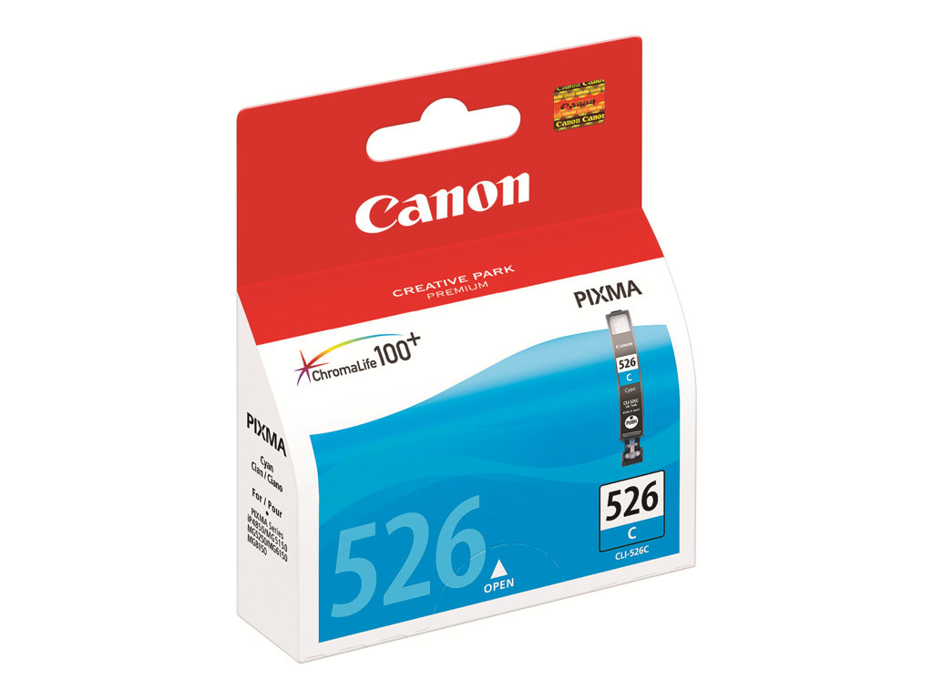 Canon CLI-526C - 9 ml - Cyan - original - Tintenbehälter - für PIXMA iP4950, iX6550, MG5250, MG5350, MG6150, MG6250, MG8150, MG8250, MX715, MX885, MX895