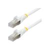 StarTech.com 7 m CAT6a Kabel, LSZH, 10 Gbit SFTP Netzwerk / Ethernet Kabel - Patch-Kabel - RJ-45 (M) zu RJ-45 (M) - 7 m - S / FTP - CAT 6a - IEEE 802.3bt - halogenfrei, geformt, ohne Haken, verseilt - weiß