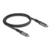 Delock - USB-Kabel - USB-C (M) zu USB-C (M) - USB4 Gen 3x2 / Thunderbolt 3 / Thunderbolt 4 / DisplayPort 2.0 (Alt-Modus) - 48 V - 5 A - 1 m - 8K60Hz Unterstützung, erweiterter Leistungsbereich (EPR), bis zu 40 Gbps Datenübertragungsrate, Unterstützung
