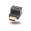 Startech Down Angle HDMI 2.0 Adapter, 90-Degree HDMI Port Saver, M / F - High Speed - HDMI-Adapter - HDMI männlich zu HDMI weiblich nach oben angewinkelt - Schwarz - passiv, bidirektional, 4K60Hz-Unterstützung