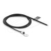 Delock - Temperatursensorkabel - M4 Ringklemme zu ohne Stecker - 1 m - flach - Schwarz