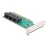 Delock - Speicher-Controller - Gabelung - U.2 NVMe - Low-Profile - PCIe 4.0 x16