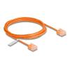 Delock - Patch-Kabel - RJ-45 (M) kurz zu RJ-45 (M) kurz - 2 m - 2.6 mm - UTP - CAT 6 - geformt, ultradünn - orange