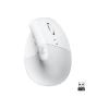 Logitech Lift for Business - Vertikale Maus - ergonomisch - 6 Tasten - kabellos - Bluetooth, 2.4 GHz - Logitech Logi Bolt USB-Empfänger - Off-White