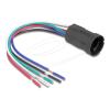 Delock - Verdrahtungssatz für Drucktasten - 5-polig (W) zu ohne Stecker - Wechselstrom 230 V - 3 A - 15 cm - verseilt - Schwarz