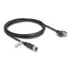 Delock - Netzwerkkabel - 4-polig M12-D (W) zu RJ-45 (M) schraubbar - 2 m - 6.8 mm - FTP - CAT 5e - geformt, verseilt - Schwarz
