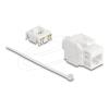 Delock Keystone Modul RJ45 Buchse zu LSA Cat.6A UTP 180° werkzeugfrei
