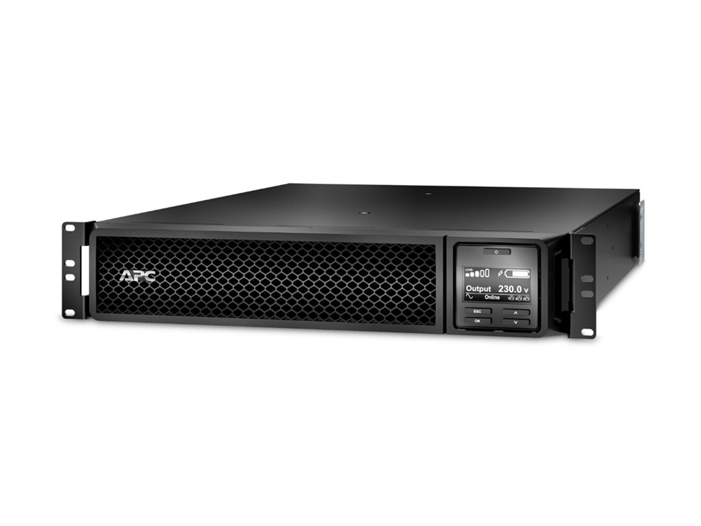 APC Smart-UPS SRT 1500VA RM - USV (Rack - einbaufähig) - Wechselstrom 230 V - 1500 watt - 1500 VA - Ethernet 10 / 100, USB, serial - Ausgangsanschlüsse: 6 - PFC - 2U - Schwarz - mit APC UPS Network Management Card AP9641