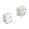 Delock - Easy 45 - Steckdose - geerdet, 45 x 45 mm - 2P - Typ 13 - mit Verschluss - 1 Steckdose - 10 A - Wechselstrom 250 V - weiß, RAL 9003