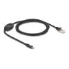 Delock - Serieller RS-232-Adapter - 24 pin USB-C (M) zu RJ-45 (M) - 1.8 m - USB / USB 2.0 / EIA-232 - Schwarz