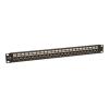 Eaton Tripp Lite Series 24-Port Shielded Cat6 Patch Panel Feed Through Rackmount RJ45 1URM TAA - Patch Panel - CAT 6e - STP - RJ-45 X 24 - Schwarz - 1U - 48.3 cm (19")