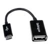 StarTech.com 5in Micro USB to USB OTG Host Adapter - Micro USB Male to USB A Female On-The-GO Host Cable Adapter (UUSBOTG) - USB-Adapter - USB (W) zu Micro-USB Typ B (M) - USB 2.0 OTG - 12.7 cm - Schwarz - für P / N: ST4300U3C1, ST4300U3C1B