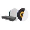 Vision AV-1900+CS-1900 - Lautsprecher - für PA-System - Bluetooth - 60 watt - zweiweg - Schwarz, weiß (Grill Farbe - weiß)