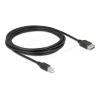 Delock - USB-Kabel - USB Typ B (M) zu USB (W) umkehrbar - USB 2.0 - 3 m - einfache USB - Schwarz