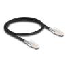 Delock - Netzwerkkabel - RJ-45 (M) zu RJ-45 (M) - 50 cm - 6 mm - S / FTP - CAT 6a - halogenfrei, ohne Haken - Schwarz