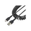 StarTech 1m USB A auf USB C Kabel, Spiralkabel, USB 2.0 handy kabel - USB-Kabel - USB (M) zu USB-C (M) - USB 2.0 - 3 A - 1 m - gewickelt - Schwarz