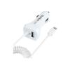 Startech Zigarettenanzünder USB Ladegerät mit Lightning Spiralkabel - Auto-Netzteil - 12 watt - 4.2 A - 2 Ausgabeanschlussstellen (USB, Lightning) - weiß