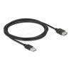 Delock - USB-Verlängerungskabel - USB (M) umkehrbar zu USB (W) umkehrbar - USB 2.0 - 2 m - einfache USB - Schwarz