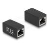 Delock - Netzwerkkoppler - RJ-45 (W) zu RJ-45 (W) - UTP - CAT 6 - Schwarz