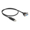 Delock - Serieller Adapter - USB 2.0 - RS-232 - Schwarz