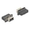 Delock - Interner USB-Adapter - 20-poliger USB 3.2 Anschluss (W) zu 20-poliger USB Typ E (W) Taste A - 5 V - 0.9 A - up to 5 Gbps data transfer rate
