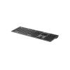 HP 725 - Tastatur - multifunktional, wiederaufladbar, betrieben mit Superkondensator - full size - kabellos - Bluetooth, 2.4 GHz - QWERTY - International Englisch - Nachtfall Schwarz