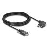 Delock - USB-Kabel - 24 pin USB-C (M) gerade zu 24 pin USB-C (M) links / rechts abgewinkelt - USB 2.0 - 3 A - 5 m - Daumenschrauben, unterstützt Power Delivery 3.0, USB-C Power Delivery (60 W) - Schwarz