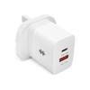 HyperJuice - Netzteil - 3.1 A - PD - 2 Ausgabeanschlussstellen (USB, USB-C) - weiß - Großbritannien