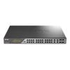 D-Link DSS 200G-28MPP - Switch - managed - 24 x 10 / 100 / 1000 (PoE) + 4 x Kombi-SFP - an Rack montierbar - PoE (518 W)
