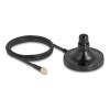 Delock - Magnetischer Antennenfuß - 1 x N jack to 1 x SMA plug, ULA100, 1 m - Tischplatte, Oberfläche montierbar - Außenbereich - Schwarz