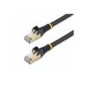 StarTech.com 1,5m CAT6a Kabel - Schwarz - Patchkabel - STP- Snagless-RJ45 - Patch-Kabel - RJ-45 (M) zu RJ-45 (M) - 1.5 m - STP - CAT 6a - geformt, ohne Haken - Schwarz