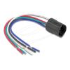 Delock - Verdrahtungssatz für Drucktasten - 5-polig (W) zu ohne Stecker - Wechselstrom 230 V - 3 A - 15 cm - verseilt - Schwarz