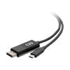 C2G 3ft (0.9m) USB-C to DisplayPort Adapter Cable - 4K 60Hz - Adapterkabel - USB-C (M) zu DisplayPort (M) - USB 3.1 / Thunderbolt 3 / DisplayPort - 90 cm - 4K Unterstützung - Schwarz