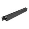 Delock 19 Zoll 1 HE Kabelmanagement Rangierpanel mit 2 Öffnungen 1 HE Metall schwarz