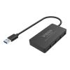USB 3.0 4-Port-Hub - 4 x USB 3.0-Anschlüsse - 5 Gbps - 30 cm Kabel - schwarz