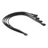Delock - Netzsplitter für Lüfter - 4-polig PWM zu 4-polig PWM - 24 V - 3 A - 40 cm - geflochten - Schwarz