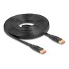 Delock - DisplayPort-Kabel - DisplayPort (M) zu DisplayPort (M) - DisplayPort 1.4 - 5 m - 8K60Hz Unterstützung, Datenrate von bis zu 32,4 Gbps, vergoldete Kontakte, flaches Kabel - Schwarz