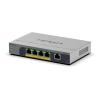 NETGEAR Easy Smart GS105EP - Switch - L3 - Smart - 1 x 10 / 100 / 1000 + 4 x 10 / 100 / 1000 (PoE+) - Desktop, wandmontierbar - PoE+ (63 W)