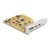 Delock - USB-Adapter - PCIe 3.0 x4 Low-Profile - USB 3.2 Gen 2 x 2 + DisplayPort x 1