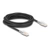 Delock - Netzwerkkabel - RJ-45 (M) zu RJ-45 (M) - 5 m - 6 mm - S / FTP - CAT 6a - halogenfrei, ohne Haken - Schwarz